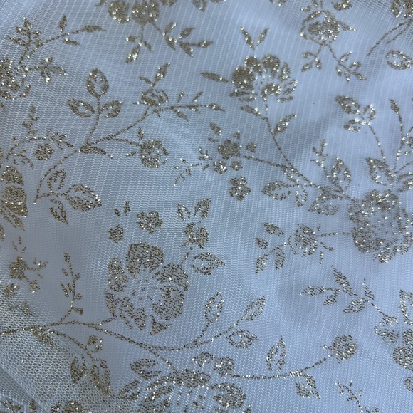 NWT Elegant Gold and White Kids Dress, size 6x - Picture 2 of 4